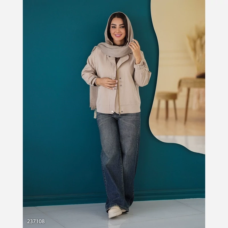 بامبر جکت کتان تی سی