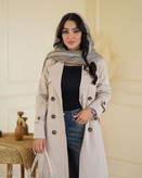 بارانی زنانه کتان تی سی مدل تابنده