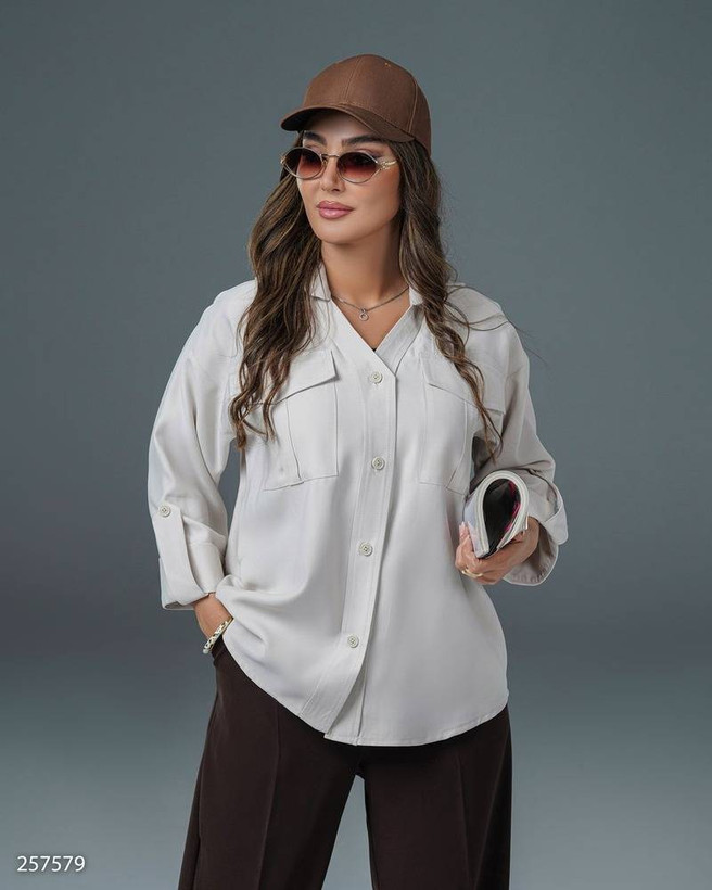 شومیز زنانه لیوسل کد ۲۵۷۵