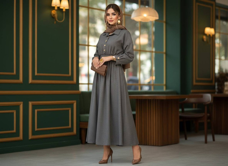 مانتو پیراهنی بلند زنانه ۳۷۰