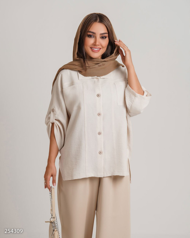 شومیز مانتویی زنانه کد۲۵۴۳