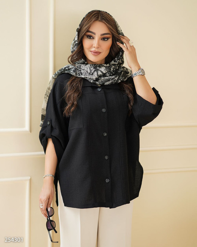 شومیز مانتویی زنانه کد۲۵۴۳