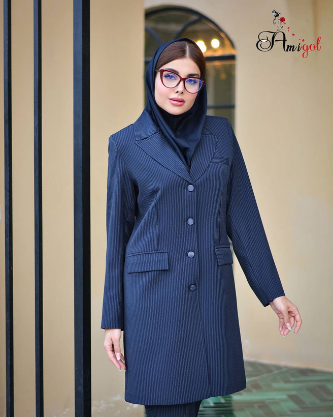 مانتو شلوار اداری زنانه آستر دار ۴۴۴۵