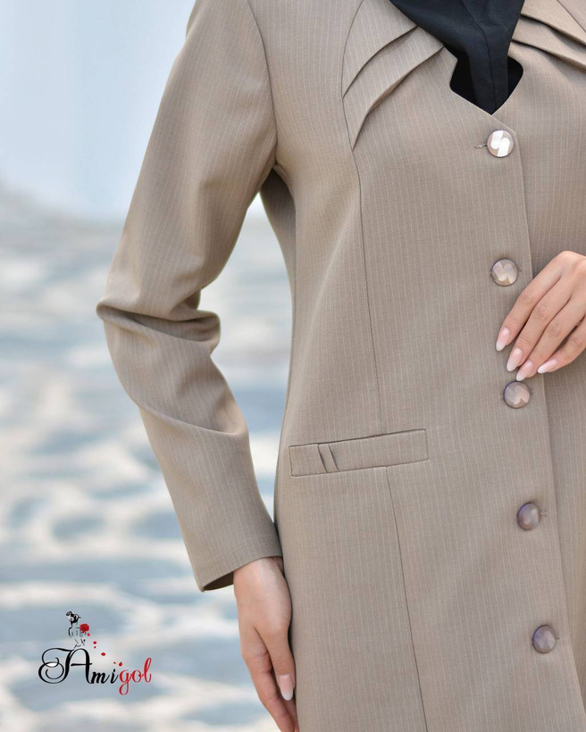 مانتو شلوار اداری زنانه آستر دار کد ۴۴۳۴