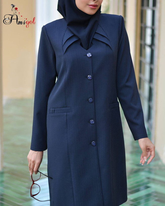 مانتو شلوار اداری زنانه آستر دار کد ۴۴۳۴