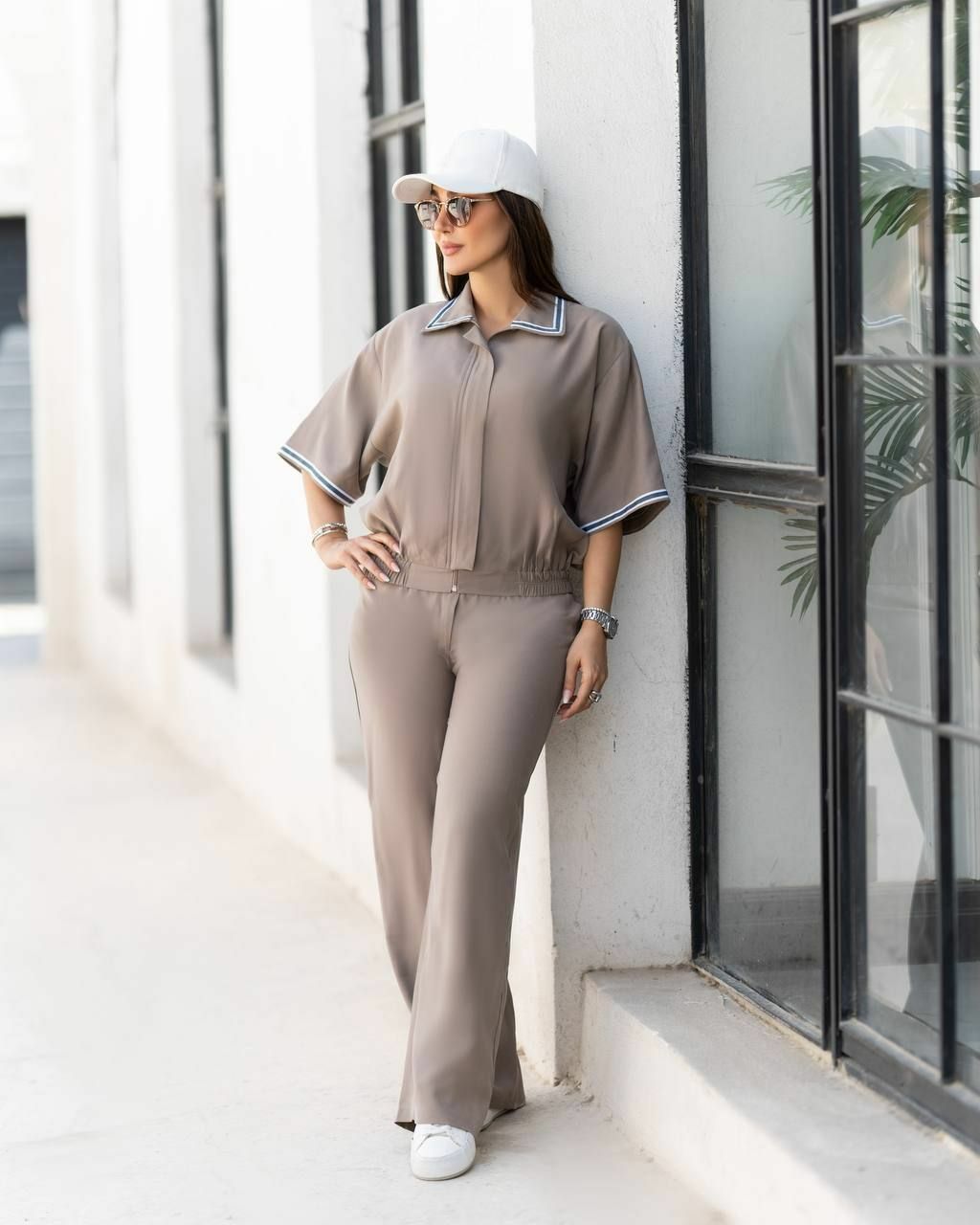 ست پولوشرت  زنانه آویشو سویشرت شلوار
