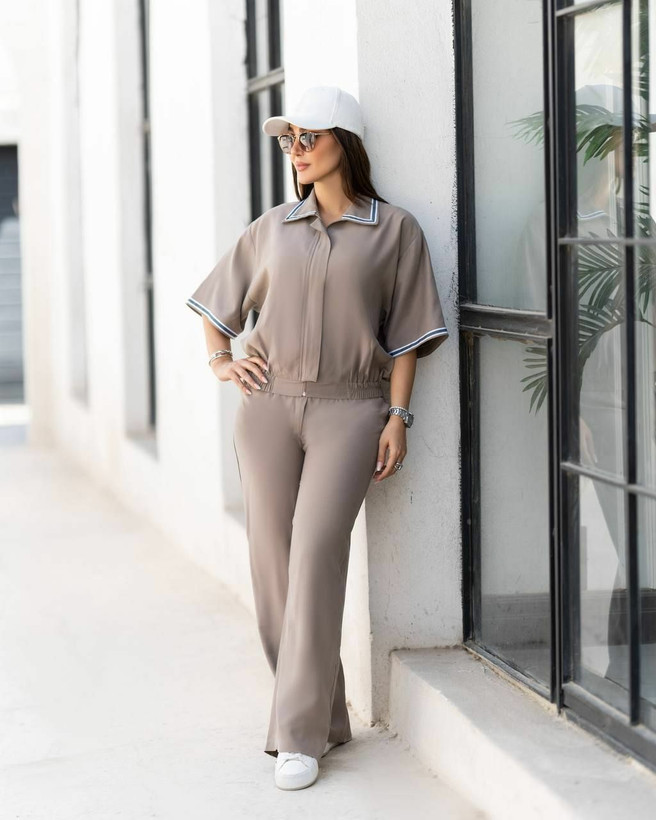 ست پولوشرت زنانه آویشو سویشرت شلوار