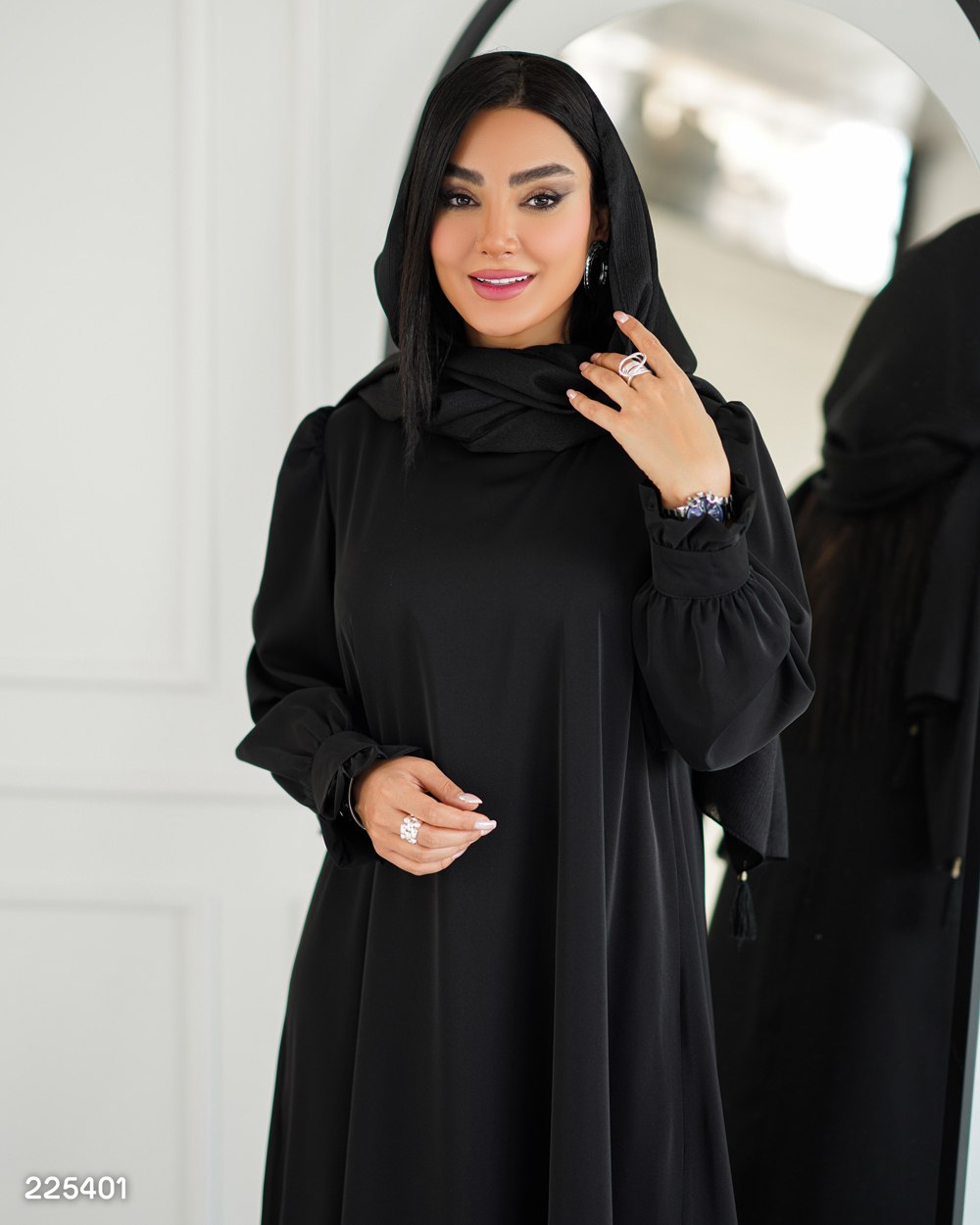 عبای زنانه کرپ الیزه ۲۲۵۴
