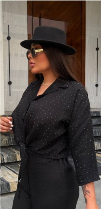 شومیز زنلنه مجلسی گره ای