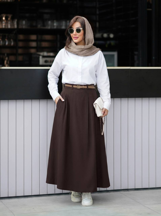 دامن زنانه لنینت به همراه کمربند