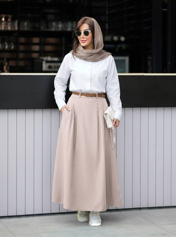 دامن زنانه لنینت به همراه کمربند