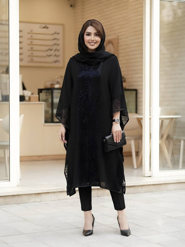 مانتو پانچ زنانه مجلسی کد۰۴۶۴