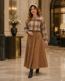کت سارافون زنانه مخمل کبریتی