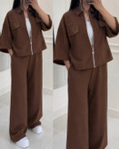 ست دو تیکه زنانه کرپ مازراتی اعلا