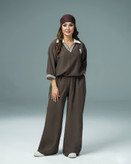 ست پولوشرت شلوار زنانه کتان سیلک
