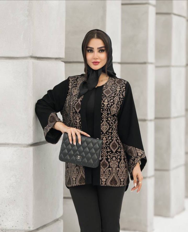 مانتو  مجلسی زنانه کرپ مرویجت