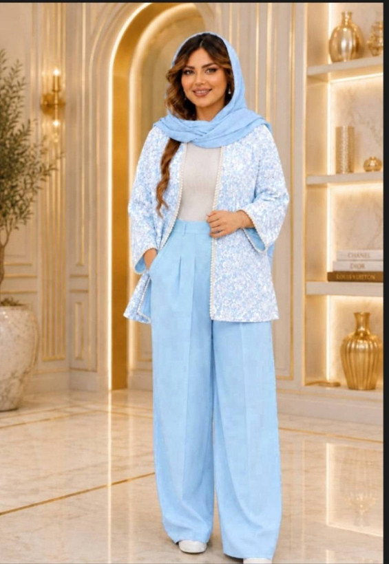 مانتو شلوار زنانه دانتل گیپور