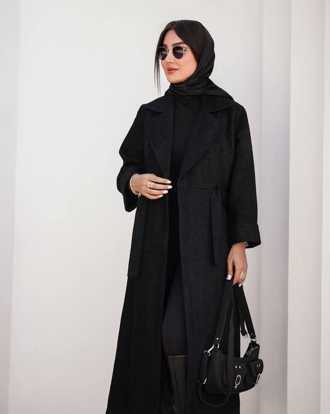 مانتو پاییزی مخمل ماربل جودون زنانه
