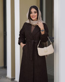مانتو پاییزی مخمل ماربل جودون زنانه